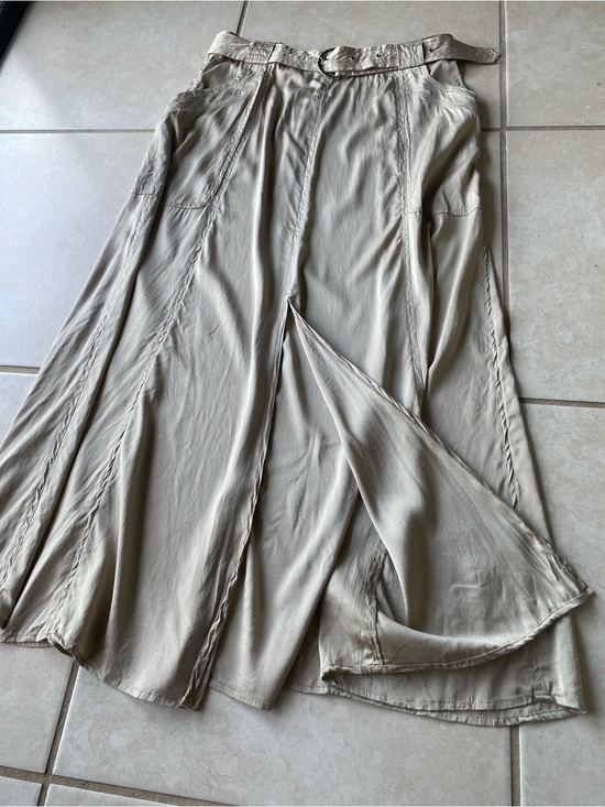 Spiegal Dresses & Skirts - Vintage Fall Y2K Silk Utility Maxi Skirt